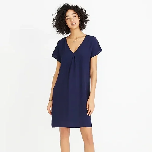 madewell navy blue dress Women's The Rylee Midi Dress in Classic Navy - Size 00